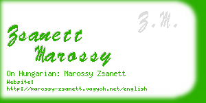 zsanett marossy business card